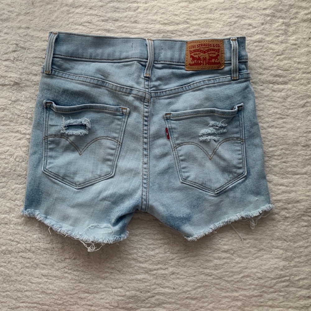 LEVIS mid rise shaping bootcut jean shorts